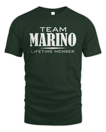 MARINO BL62-K4-128 - Personalized “Team NAME Lifetime Member” - Unisex Standard T-Shirt - Forest Green