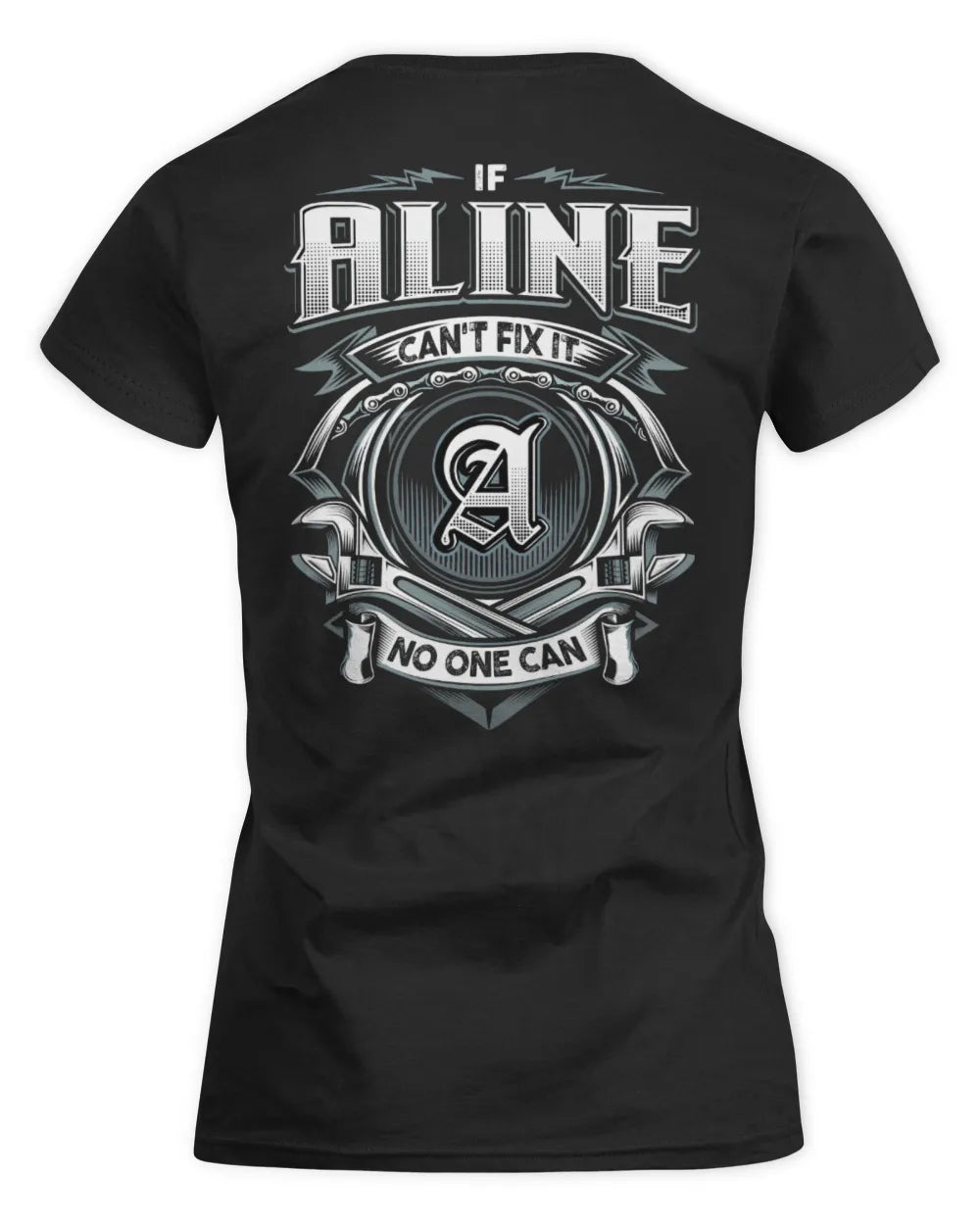 ALINE AP81-K4-626 - Personalized Ahmed Quote Apparel “If Ahmed Can't Fix It, No One Can” - Women's Standard T-Shirt - Black