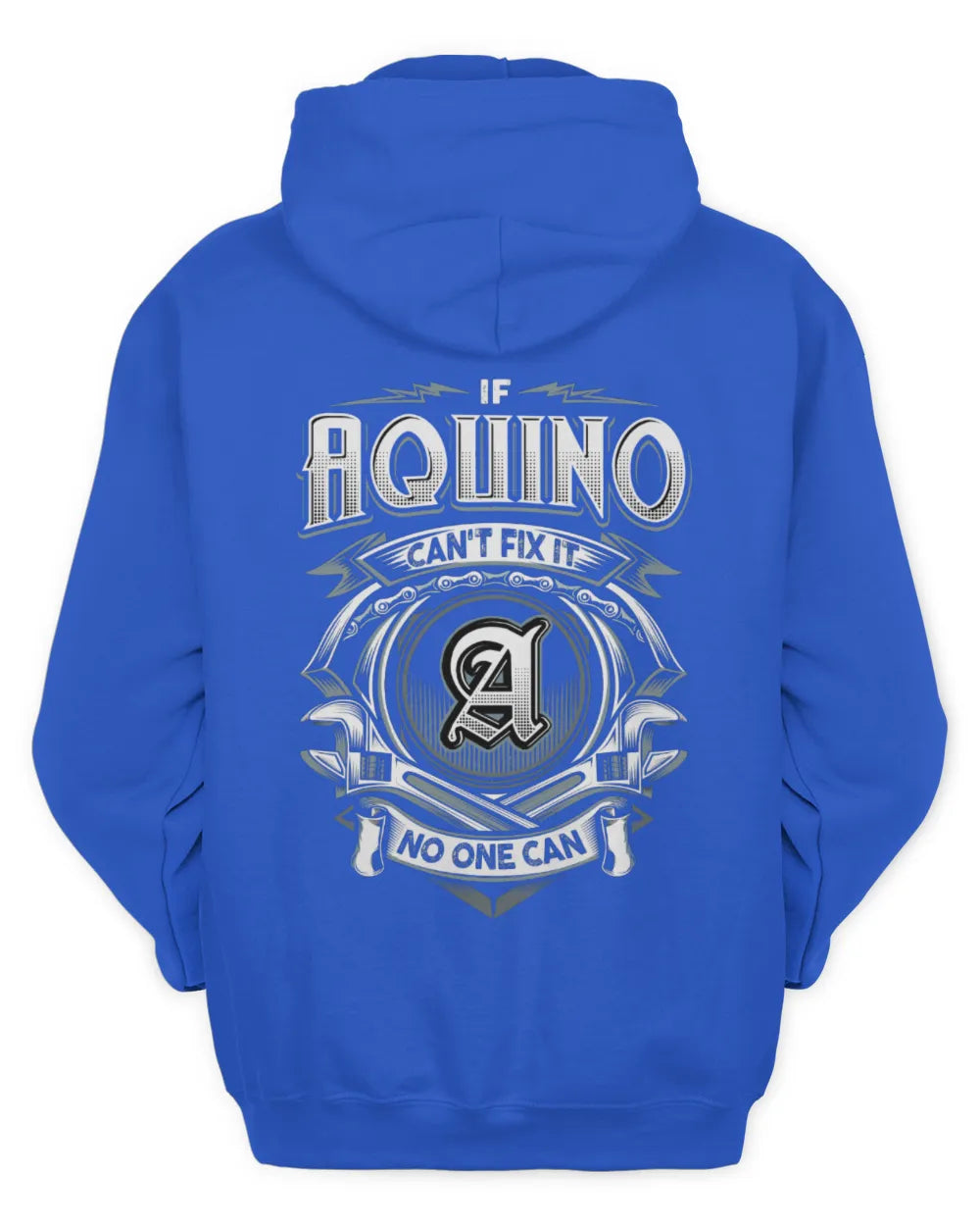 AQUINO AP81-K4-626 - Personalized Ahmed Quote Apparel “If Ahmed Can't Fix It, No One Can” - Unisex Hoodie - Royal