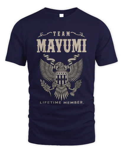 MAYUMI TP06-K82 – Personalized Classic Style Apparel “Team NAME Lifetime Member” - Unisex Standard T-Shirt - Navy