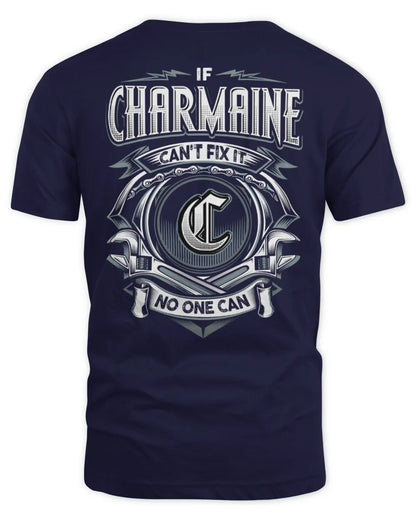 CHARMAINE AP81-K4-626 - Personalized Ahmed Quote Apparel “If Ahmed Can't Fix It, No One Can” - Unisex Standard T-Shirt - Navy