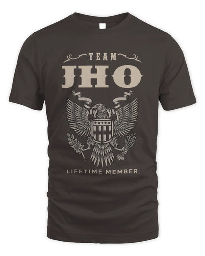 JHO TP06-K82 – Personalized Classic Style Apparel “Team NAME Lifetime Member” - Unisex Standard T-Shirt - Dark Chocolate