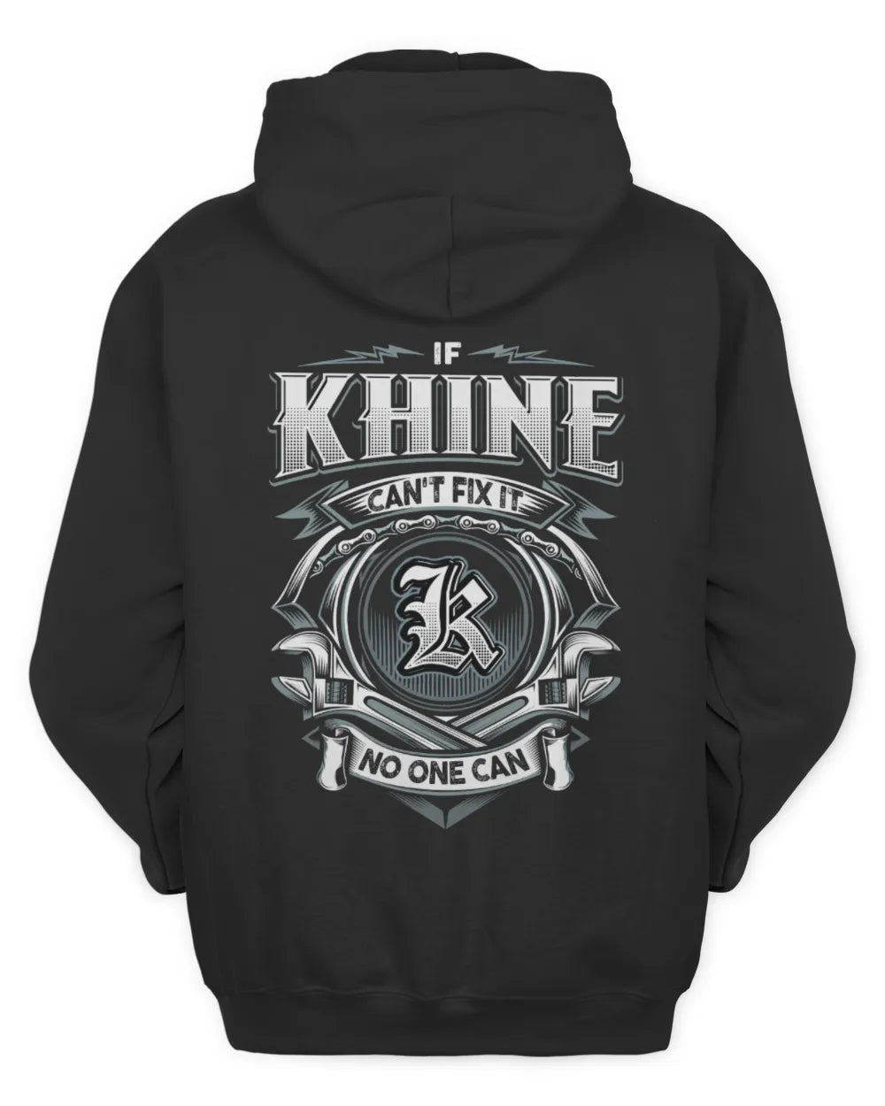 KHINE AP81-K4-626 - Personalized Ahmed Quote Apparel “If Ahmed Can't Fix It, No One Can” - Unisex Hoodie - Black