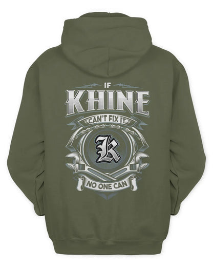 KHINE AP81-K4-626 - Personalized Ahmed Quote Apparel “If Ahmed Can't Fix It, No One Can” - Unisex Hoodie - Military Green
