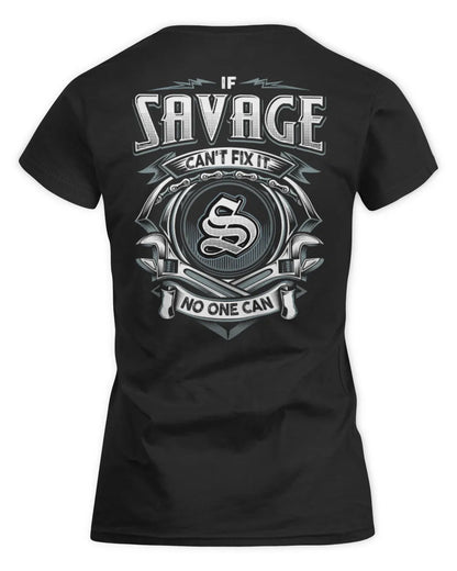 SAVAGE AP81-K4-626 - Personalized Ahmed Quote Apparel “If Ahmed Can't Fix It, No One Can” - Women's Standard T-Shirt - Black