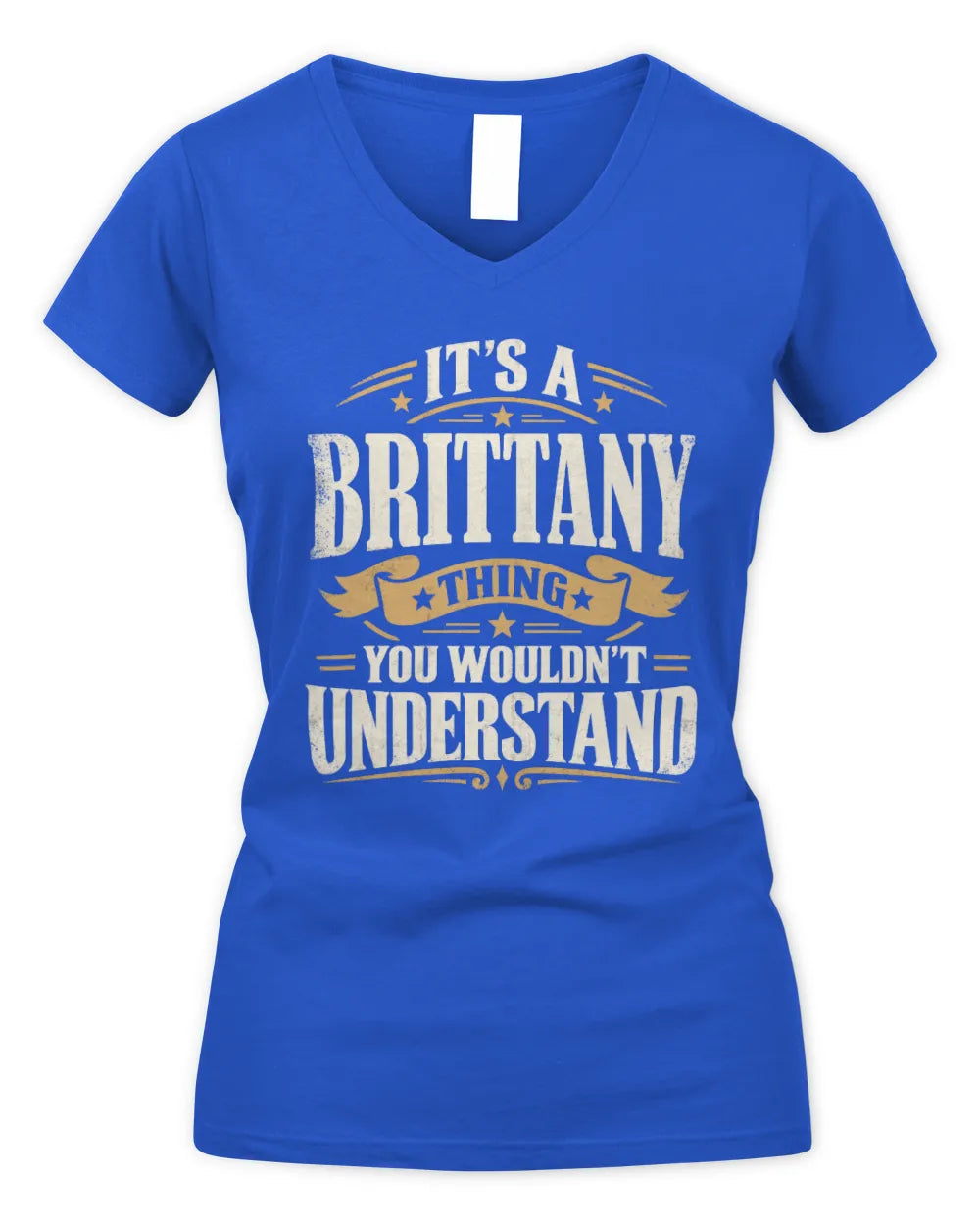BRITTANY P08 TH51 - Personalized “It’s a/an [NAME] Thing – You Wouldn’t Understand” Shirt - Women's V-Neck T-Shirt - Royal