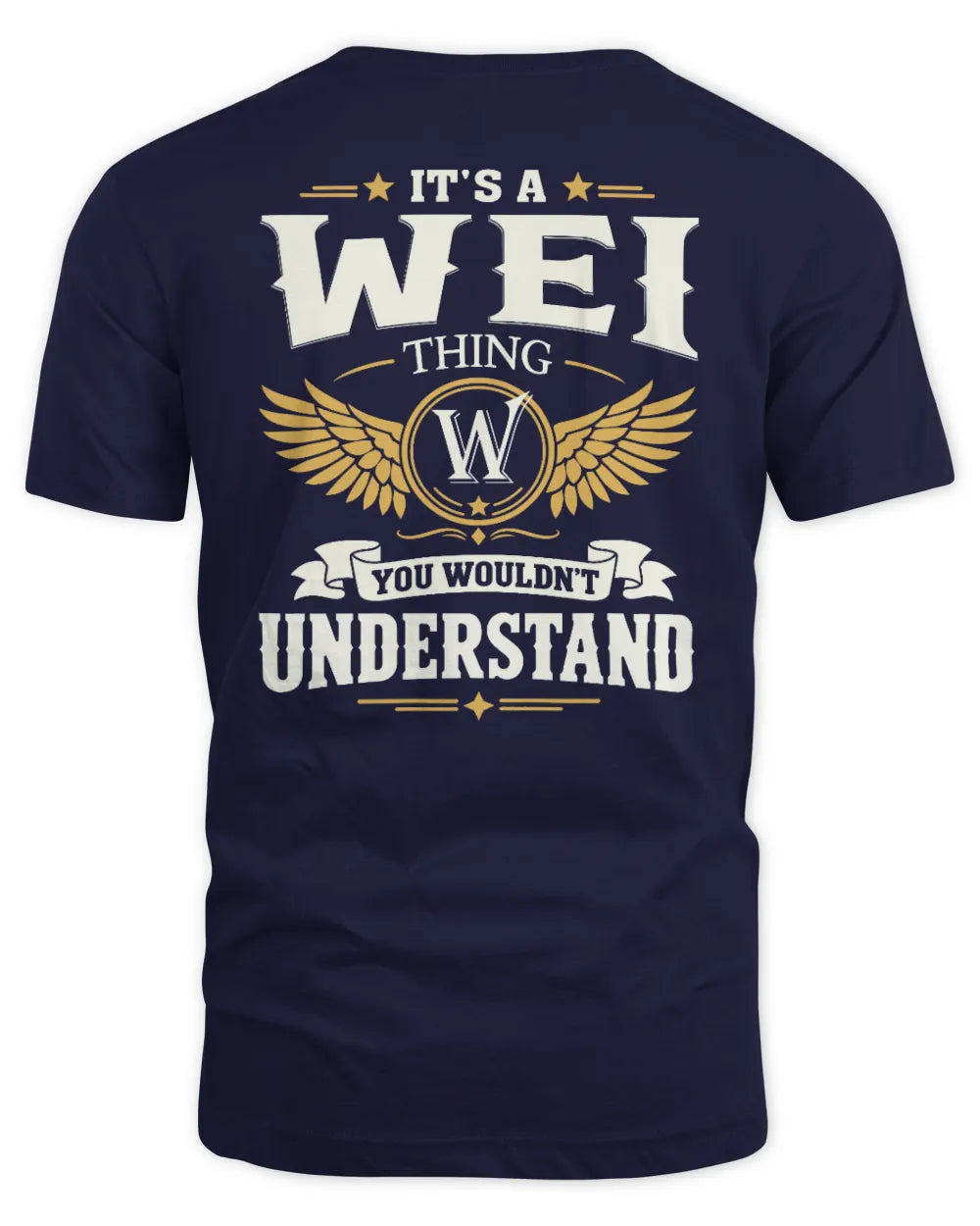WEI KT06-M008 It’s a [NAME] Thing – You Wouldn’t Understand | Personalized Vintage T-Shirt - Unisex Standard T-Shirt - Navy
