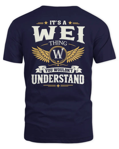 WEI KT06-M008 It’s a [NAME] Thing – You Wouldn’t Understand | Personalized Vintage T-Shirt - Unisex Standard T-Shirt - Navy