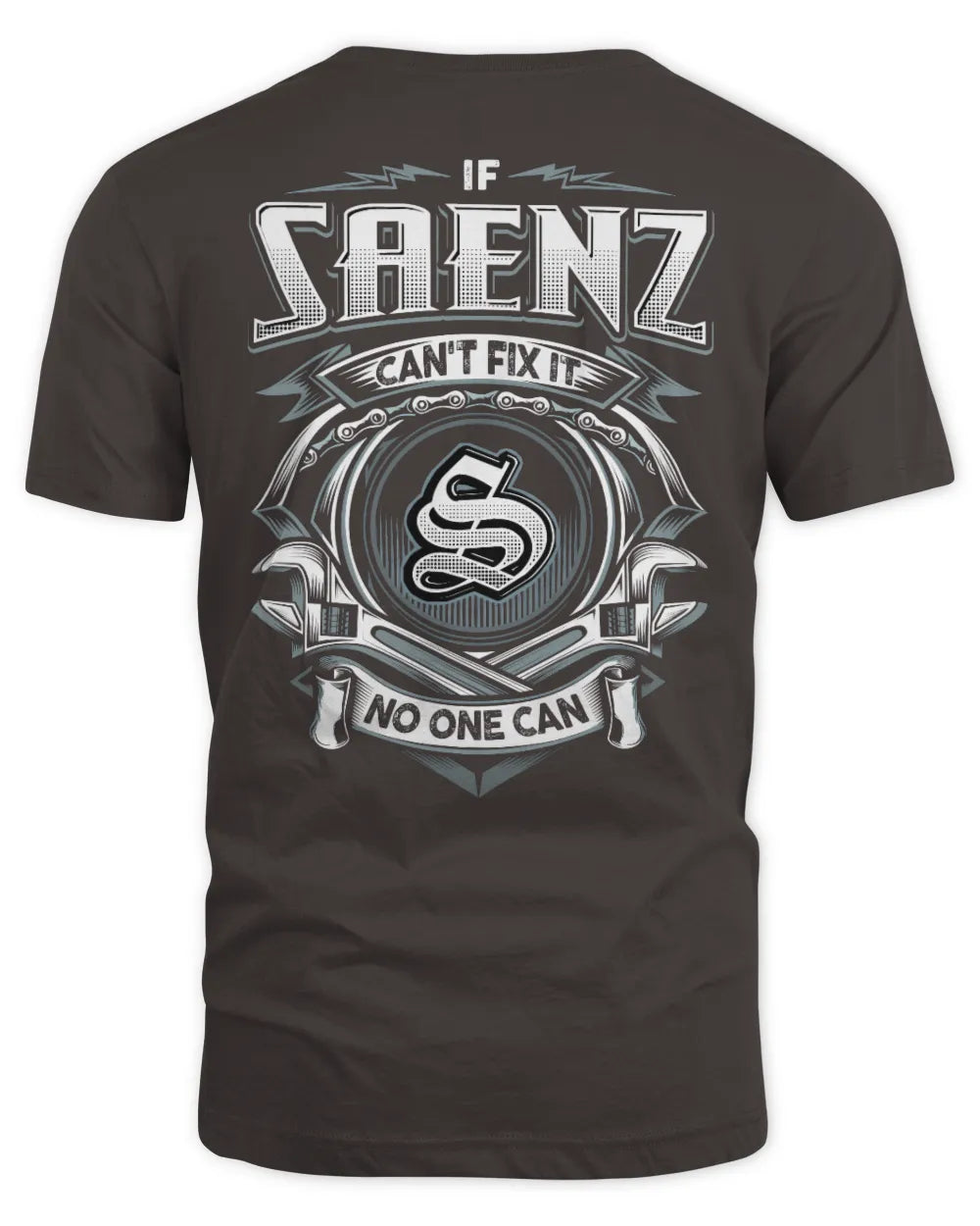 SAENZ AP81-K4-626 - Personalized Ahmed Quote Apparel “If Ahmed Can't Fix It, No One Can” - Unisex Standard T-Shirt - Dark Chocolate
