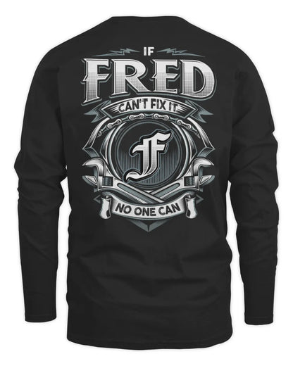 FRED AP81-K4-626 - Personalized Ahmed Quote Apparel “If Ahmed Can't Fix It, No One Can” - Men's Long Sleeved T-Shirt - Black