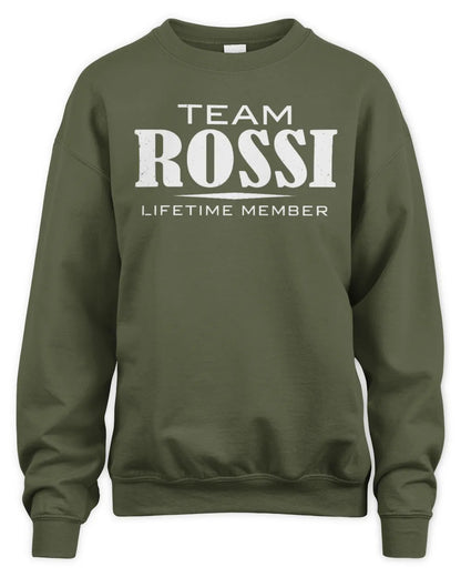 ROSSI BL62-K4-128 - Personalized “Team NAME Lifetime Member” - Unisex Sweatshirt - Military Green