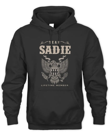 SADIE TP06-K82 – Personalized Classic Style Apparel “Team NAME Lifetime Member” - Unisex Hoodie - Black