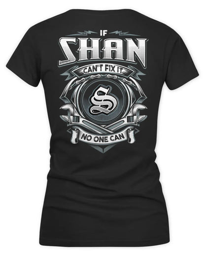 SHAN AP81-K4-626 - Personalized Ahmed Quote Apparel “If Ahmed Can't Fix It, No One Can” - Women's V-Neck T-Shirt - Black
