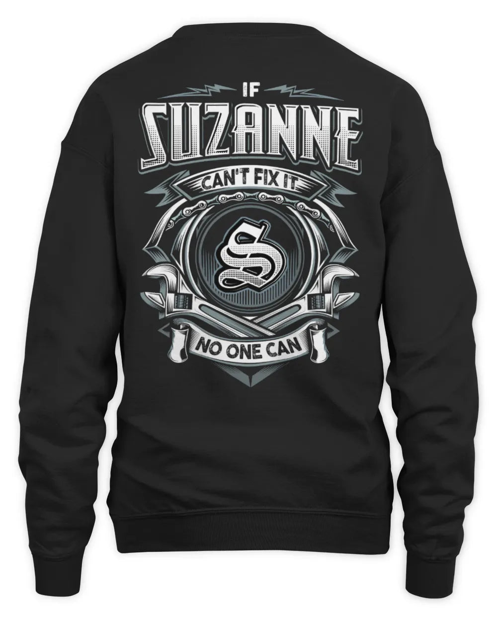 SUZANNE AP81-K4-626 - Personalized Ahmed Quote Apparel “If Ahmed Can't Fix It, No One Can” - Unisex Sweatshirt - Black