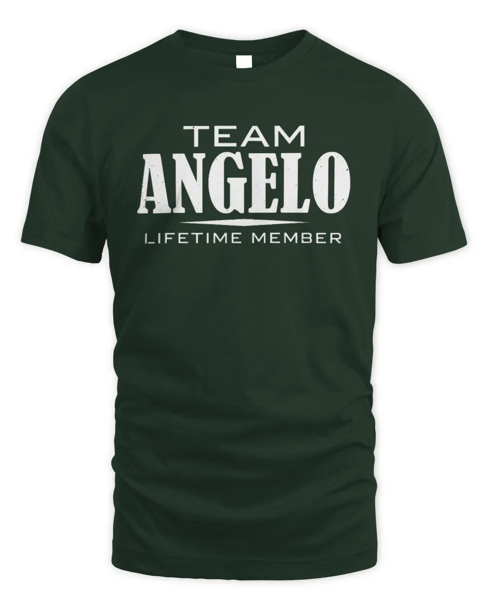 ANGELO BL62-K4-128 - Personalized “Team NAME Lifetime Member” - Unisex Standard T-Shirt - Forest Green