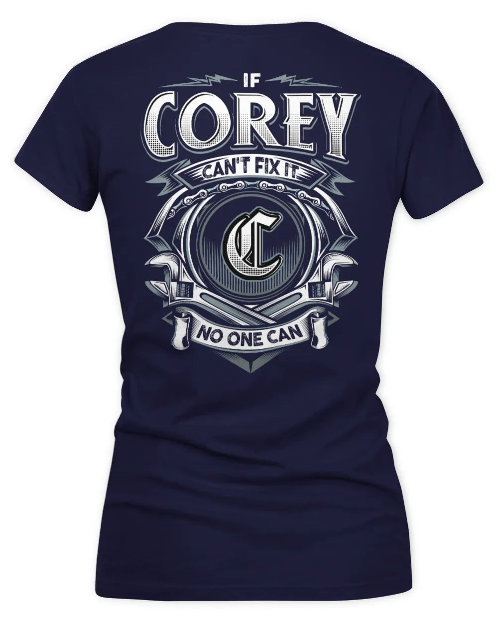 COREY AP81-K4-626 - Personalized Ahmed Quote Apparel “If Ahmed Can't Fix It, No One Can” - Women's V-Neck T-Shirt - Navy