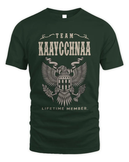 KAAYCCHNAA TP06-K82 – Personalized Classic Style Apparel “Team NAME Lifetime Member” - Unisex Standard T-Shirt - Forest Green