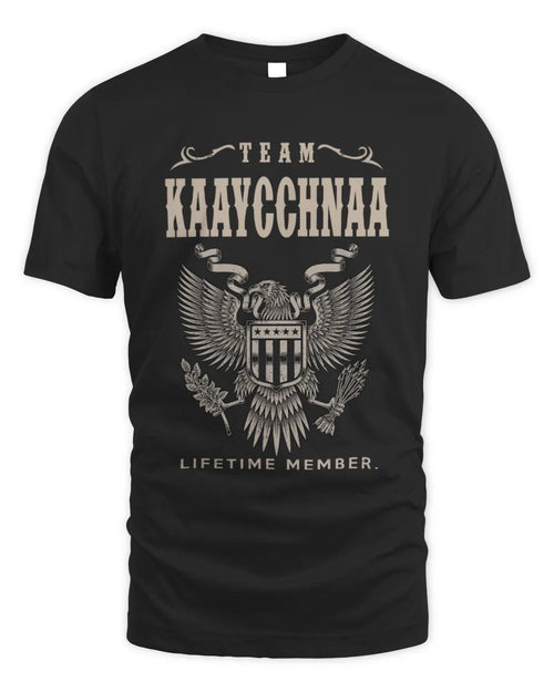 KAAYCCHNAA TP06-K82 – Personalized Classic Style Apparel “Team NAME Lifetime Member” - Unisex Standard T-Shirt - Black