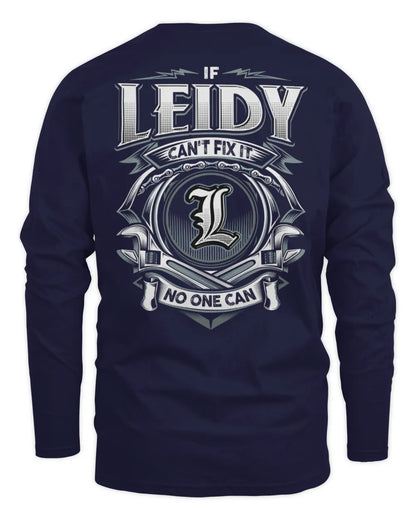 LEIDY AP81-K4-626 - Personalized Ahmed Quote Apparel “If Ahmed Can't Fix It, No One Can” - Men's Long Sleeved T-Shirt - Navy