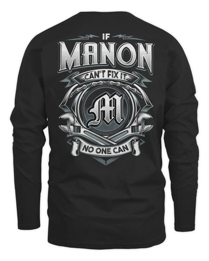 MANON AP81-K4-626 - Personalized Ahmed Quote Apparel “If Ahmed Can't Fix It, No One Can” - Men's Long Sleeved T-Shirt - Black