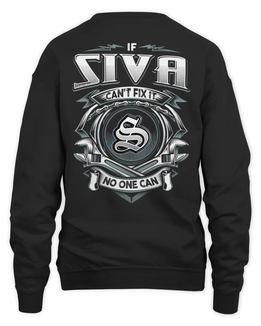 SIVA AP81-K4-626 - Personalized Ahmed Quote Apparel “If Ahmed Can't Fix It, No One Can” - Unisex Sweatshirt - Black