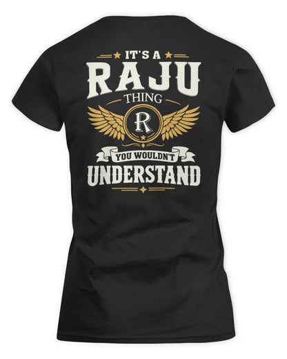 RAJU KT06-M008 It’s a [NAME] Thing – You Wouldn’t Understand | Personalized Vintage T-Shirt - Women's Standard T-Shirt - Black