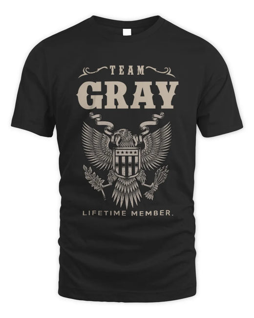GRAY TP06-K82 – Personalized Classic Style Apparel “Team NAME Lifetime Member”