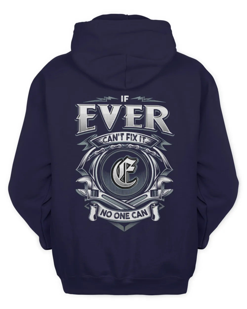 EVER AP81-K4-626 - Personalized Ahmed Quote Apparel “If Ahmed Can't Fix It, No One Can” - Unisex Hoodie - Navy