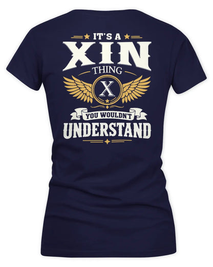 XIN KT06-M008 It’s a [NAME] Thing – You Wouldn’t Understand | Personalized Vintage T-Shirt - Women's V-Neck T-Shirt - Navy