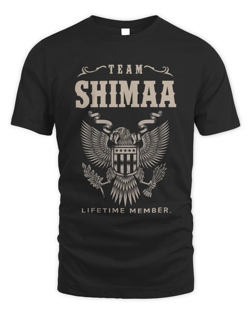 SHIMAA TP06-K82 – Personalized Classic Style Apparel “Team NAME Lifetime Member” - Unisex Standard T-Shirt - Black