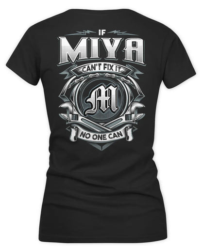 MIYA AP81-K4-626 - Personalized Ahmed Quote Apparel “If Ahmed Can't Fix It, No One Can” - Women's V-Neck T-Shirt - Black