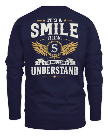 SMILE KT06-M008 It’s a [NAME] Thing – You Wouldn’t Understand | Personalized Vintage T-Shirt - Men's Long Sleeved T-Shirt - Navy