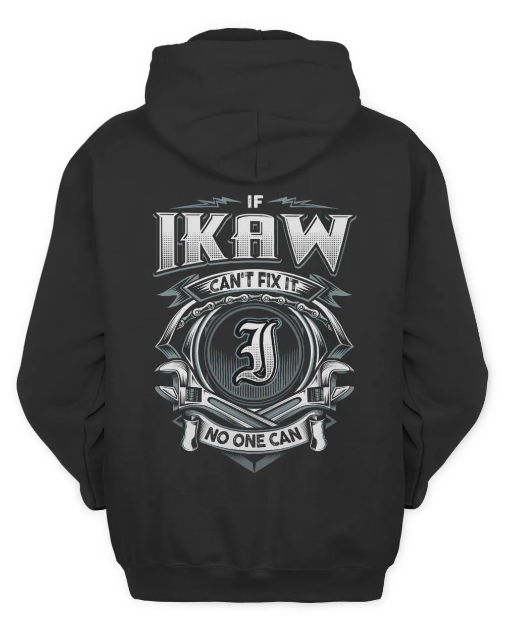 IKAW AP81-K4-626 - Personalized Ahmed Quote Apparel “If Ahmed Can't Fix It, No One Can” - Unisex Hoodie - Black