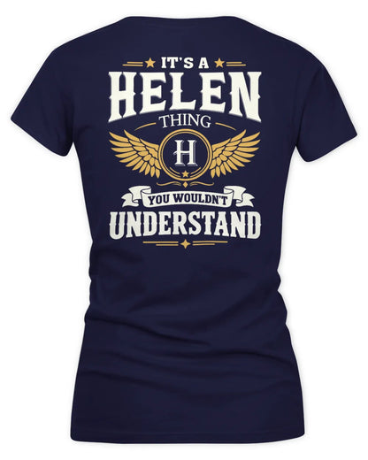 HELEN KT06-M008 It’s a [NAME] Thing – You Wouldn’t Understand | Personalized Vintage T-Shirt - Women's V-Neck T-Shirt - Navy