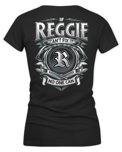 REGGIE AP81-K4-626 - Personalized Ahmed Quote Apparel “If Ahmed Can't Fix It, No One Can” - Women's V-Neck T-Shirt - Black