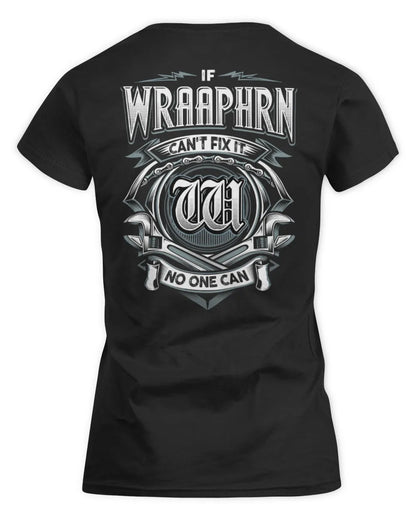 WRAAPHRN AP81-K4-626 - Personalized Ahmed Quote Apparel “If Ahmed Can't Fix It, No One Can” - Women's Standard T-Shirt - Black