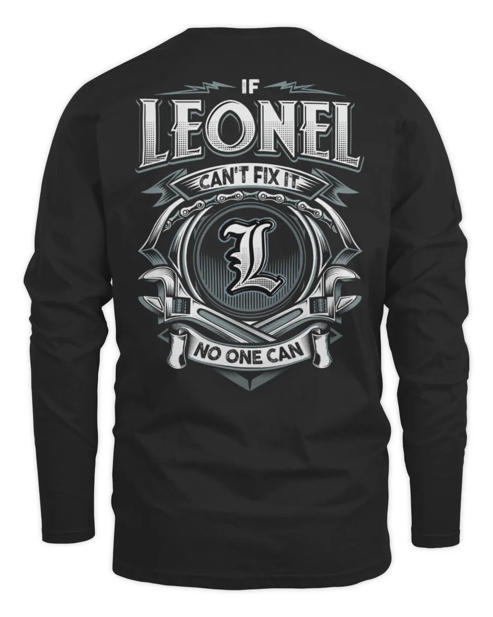 LEONEL AP81-K4-626 - Personalized Ahmed Quote Apparel “If Ahmed Can't Fix It, No One Can” - Men's Long Sleeved T-Shirt - Black