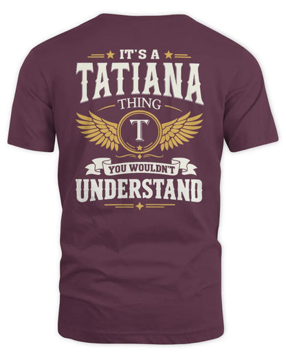 TATIANA KT06-M008 It’s a [NAME] Thing – You Wouldn’t Understand | Personalized Vintage T-Shirt - Unisex Standard T-Shirt - Maroon