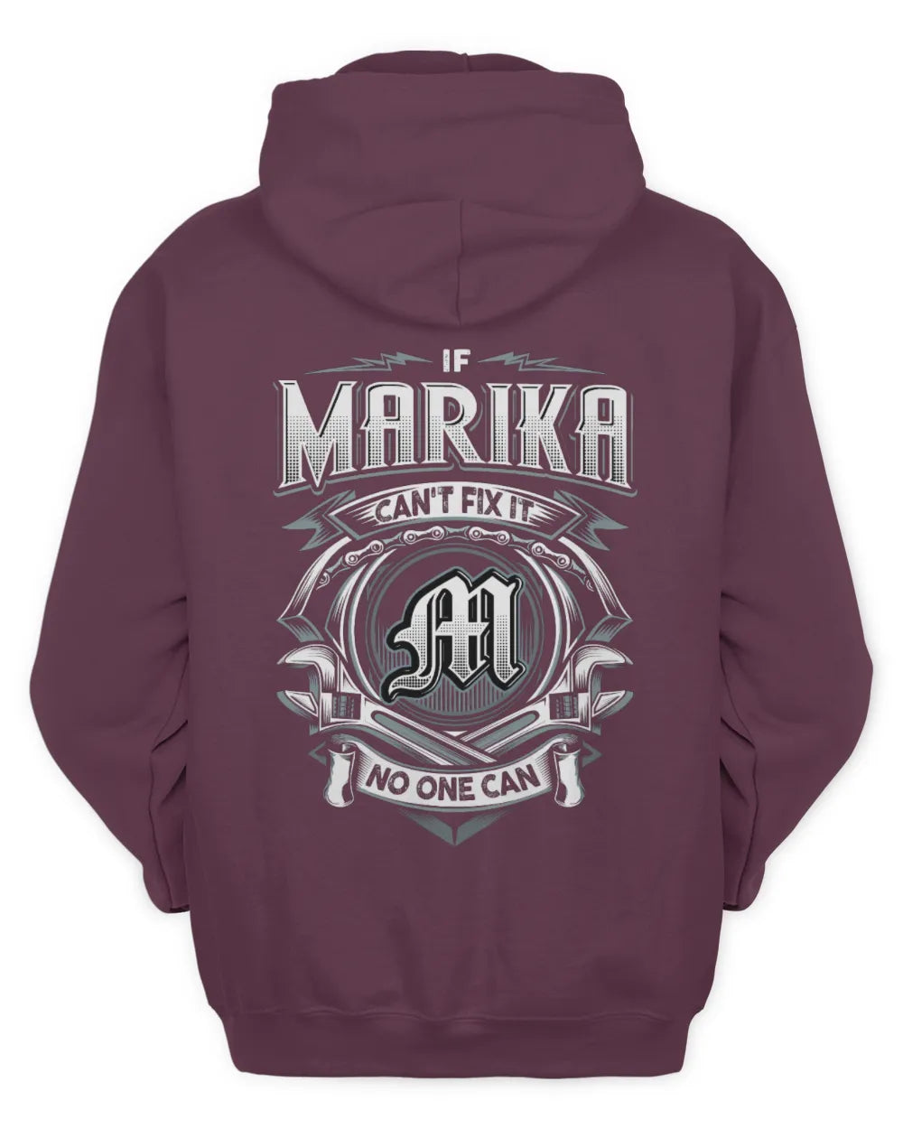 MARIKA AP81-K4-626 - Personalized Ahmed Quote Apparel “If Ahmed Can't Fix It, No One Can” - Unisex Hoodie - Maroon