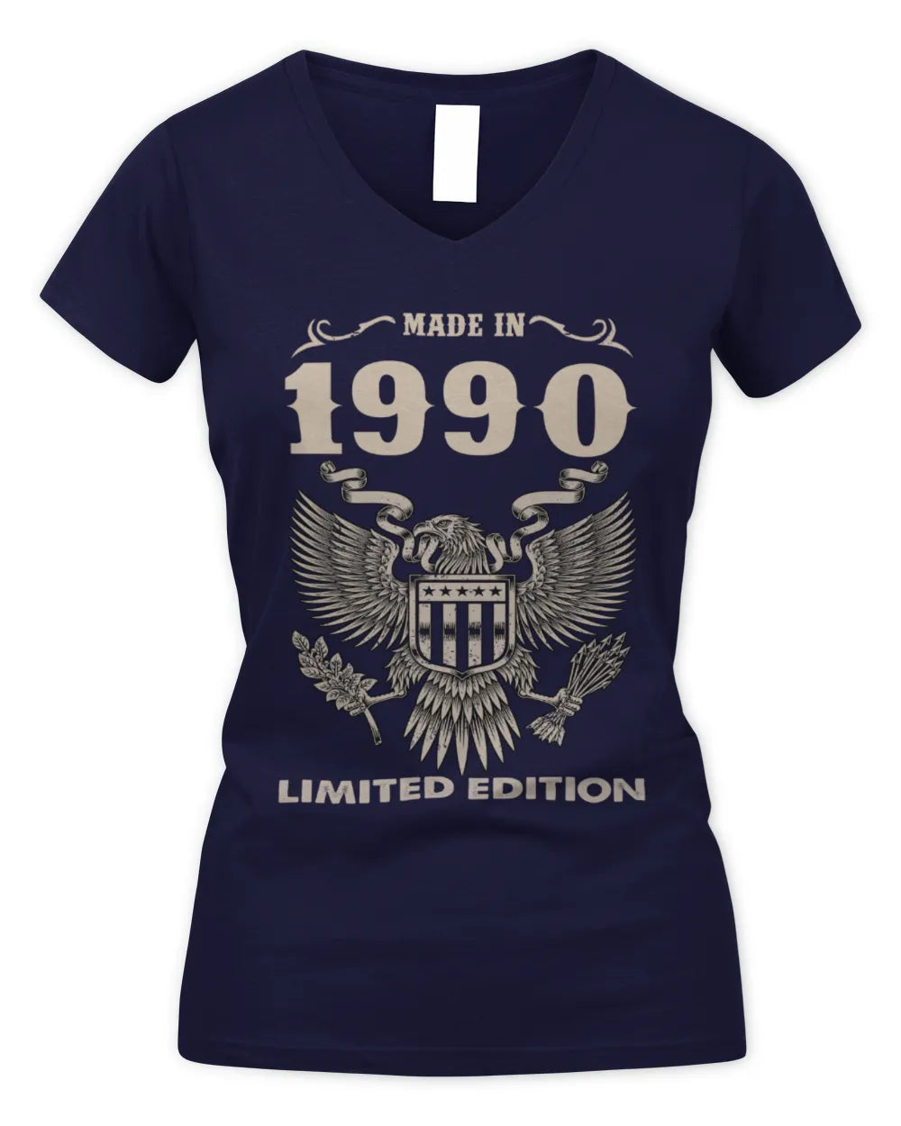 1990 HH89-K2 – Classic Birth Year Limited Edition T-Shirt - Women's V-Neck T-Shirt - Navy