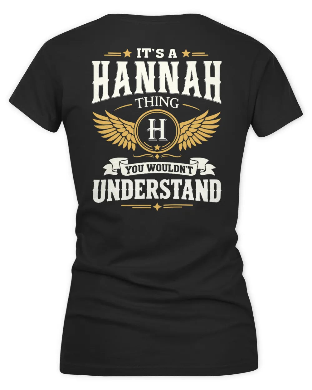 HANNAH KT06-M008 It’s a [NAME] Thing – You Wouldn’t Understand | Personalized Vintage T-Shirt - Women's V-Neck T-Shirt - Black