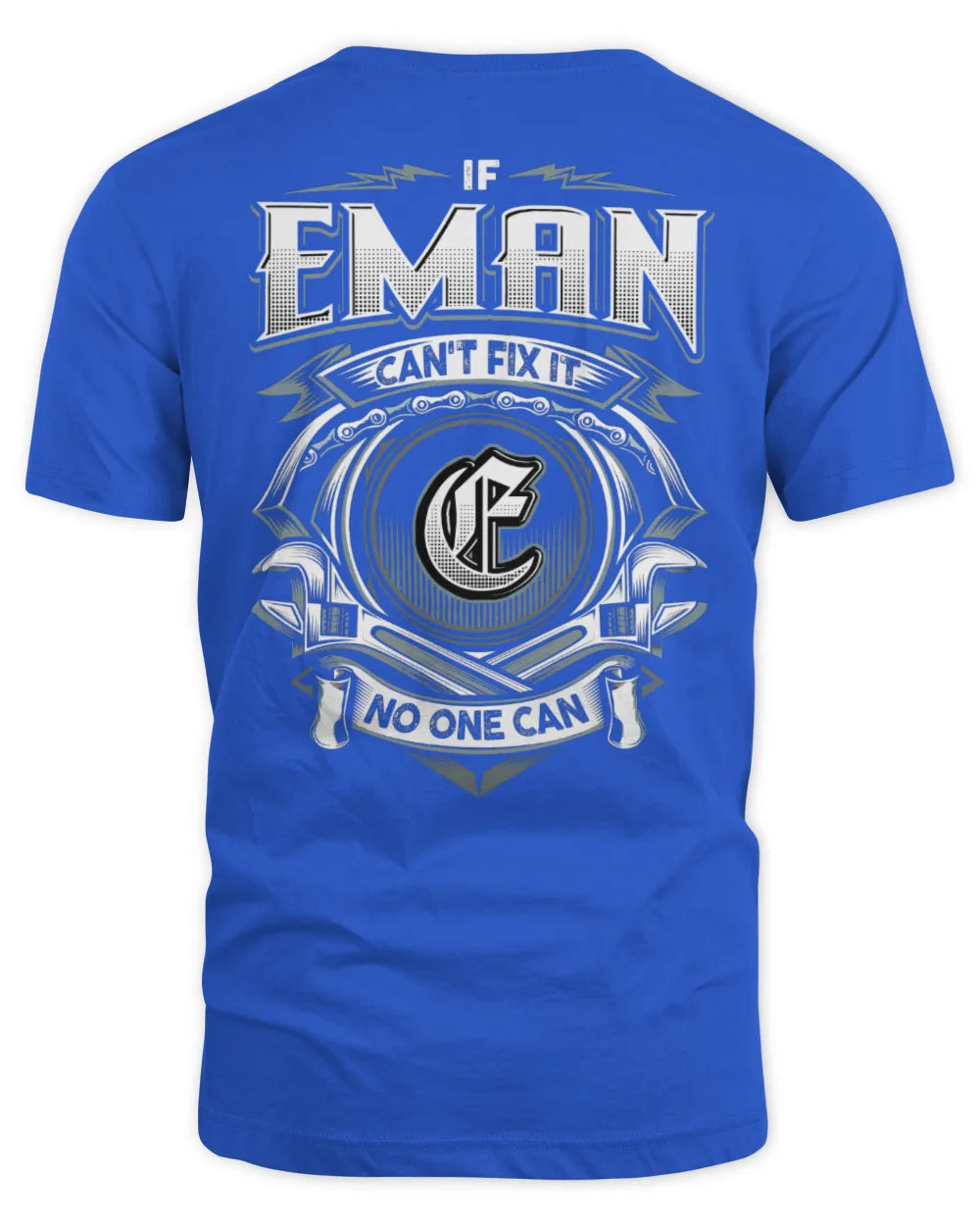 EMAN AP81-K4-626 - Personalized Ahmed Quote Apparel “If Ahmed Can't Fix It, No One Can” - Unisex Standard T-Shirt - Royal
