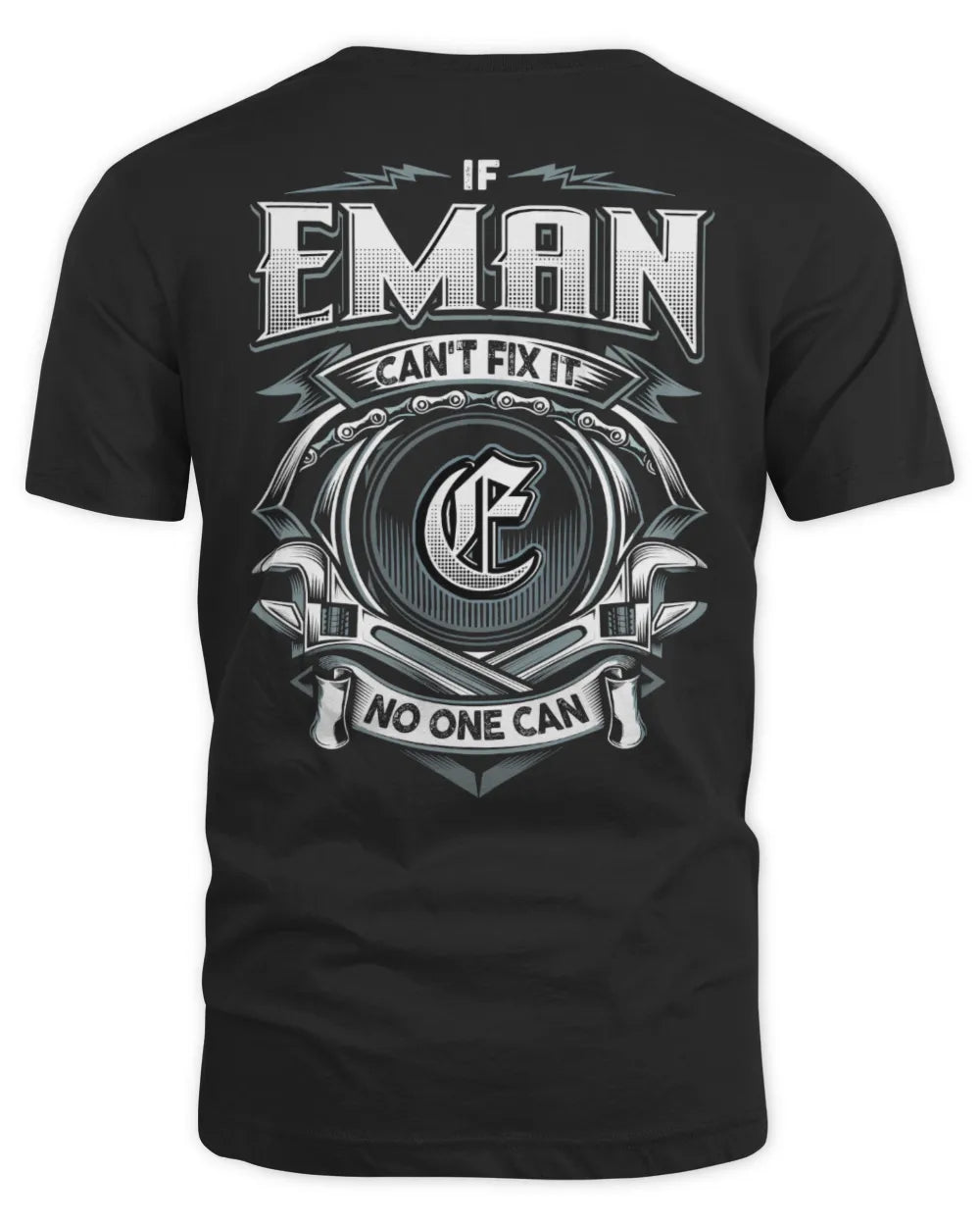 EMAN AP81-K4-626 - Personalized Ahmed Quote Apparel “If Ahmed Can't Fix It, No One Can” - Unisex Standard T-Shirt - Black