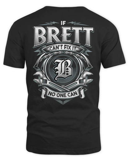 BRETT AP81-K4-626 - Personalized Ahmed Quote Apparel “If Ahmed Can't Fix It, No One Can” - Unisex Standard T-Shirt - Black