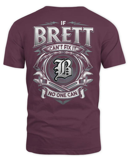 BRETT AP81-K4-626 - Personalized Ahmed Quote Apparel “If Ahmed Can't Fix It, No One Can” - Unisex Standard T-Shirt - Maroon