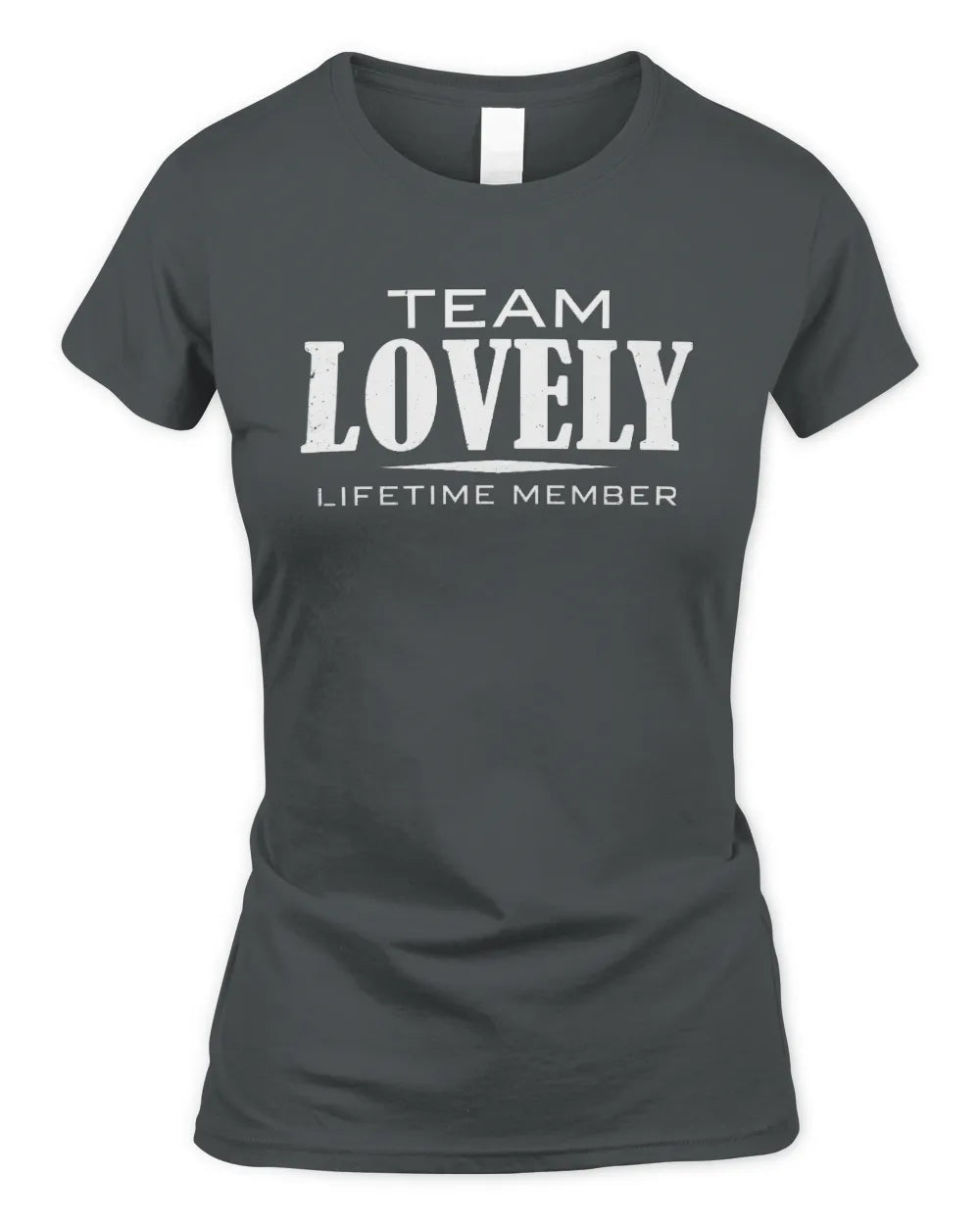 LOVELY BL62-K4-128 - Personalized “Team NAME Lifetime Member” - Women's Standard T-Shirt - Charcoal