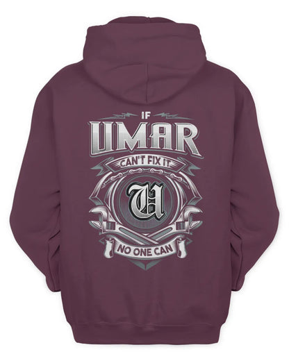 UMAR AP81-K4-626 - Personalized Ahmed Quote Apparel “If Ahmed Can't Fix It, No One Can” - Unisex Hoodie - Maroon