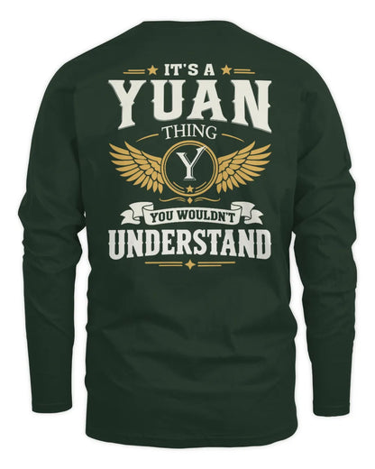 YUAN KT06-M008 It’s a [NAME] Thing – You Wouldn’t Understand | Personalized Vintage T-Shirt - Men's Long Sleeved T-Shirt - Forest Green