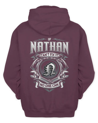 NATHAN AP81-K4-626 - Personalized Ahmed Quote Apparel “If Ahmed Can't Fix It, No One Can” - Unisex Hoodie - Maroon