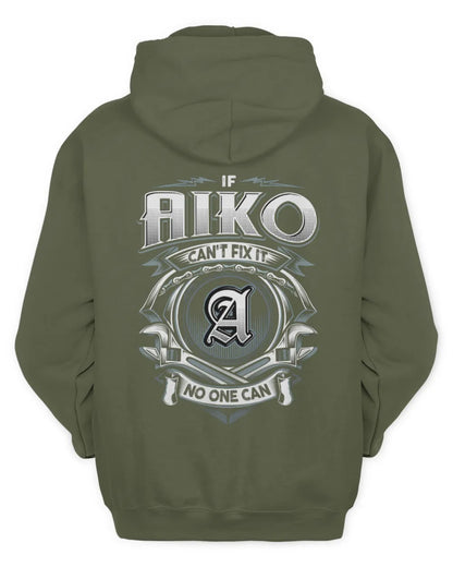 AIKO AP81-K4-626 - Personalized Ahmed Quote Apparel “If Ahmed Can't Fix It, No One Can” - Unisex Hoodie - Military Green